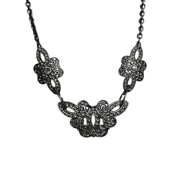 Touchstone Crystal by Swarovski Choker Necklace Jewelry Boho 8" Drop Rhinestones - Picture 2 of 7